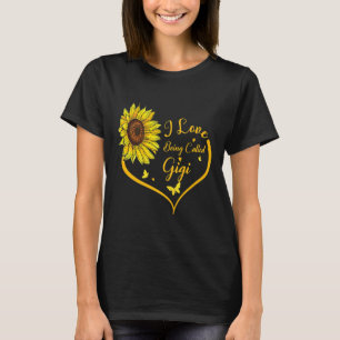 T-shirt Femmes J'Aime Être Appelée Gigi Sunflower Heart 