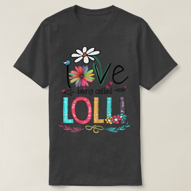 T-shirt Femmes J'Aime Être Appelée Lolli Sunflower Mères (Design devant)