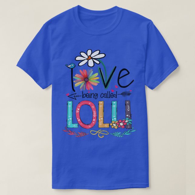T-shirt Femmes J'Aime Être Appelée Lolli Sunflower Mères (Design devant)