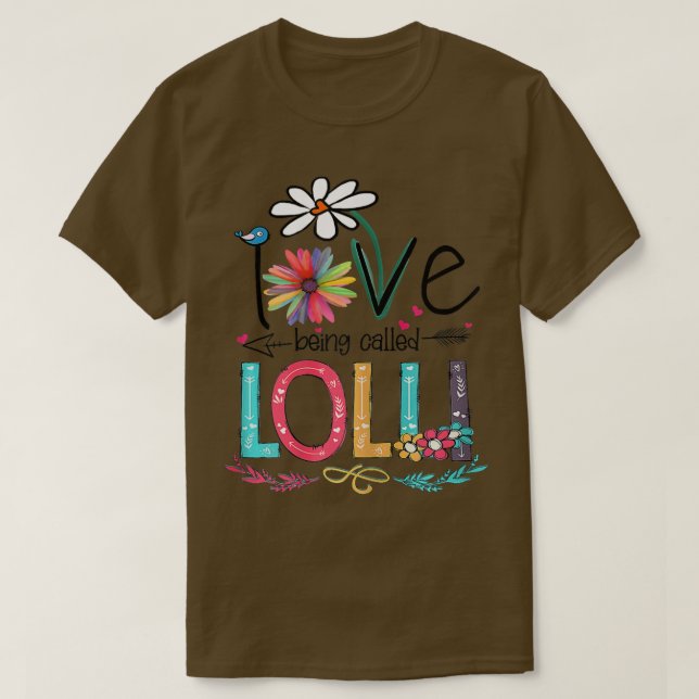 T-shirt Femmes J'Aime Être Appelée Lolli Sunflower Mères (Design devant)