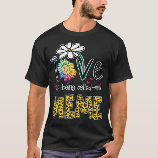 T-shirt Femmes J'Aime Être Appelée Mème Léopard Tournesol