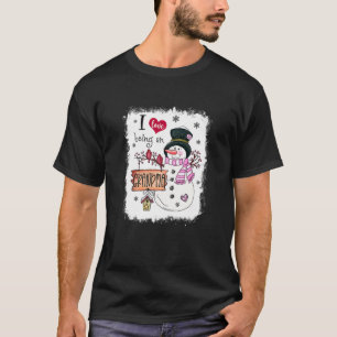 T-shirt Femmes J'Aime Être Un Grand Snowman Noël Fu