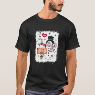 T-shirt Femmes J'Aime Être Un Lola Snowman Noël Drôle