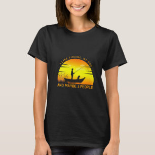 T-shirt Femmes J'aime la pêche, mon chien et peut-être 3 p