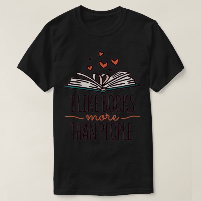 T-shirt Femmes J'Aime Les Livres Plus Que Les Gens VNeck (Design devant)