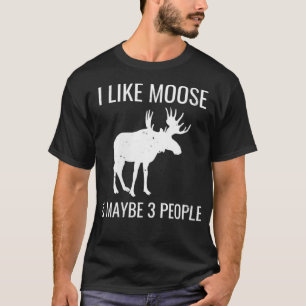 T-shirt Femmes J'Aime L'Oie & Peut-Être 3 Personnes Drôle 