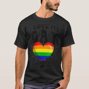 T-shirt Femmes J'Aime Mon Gay pride Gay Drapeau Et Q