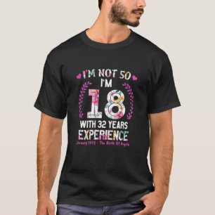 T-shirt Femmes Janvier Filles 1972 50 Anniversaire 50 Anni