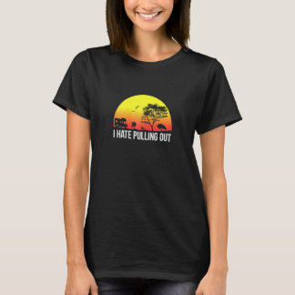 T-shirt Femmes Je Déteste Sortir Retro Sunset Travel Trai