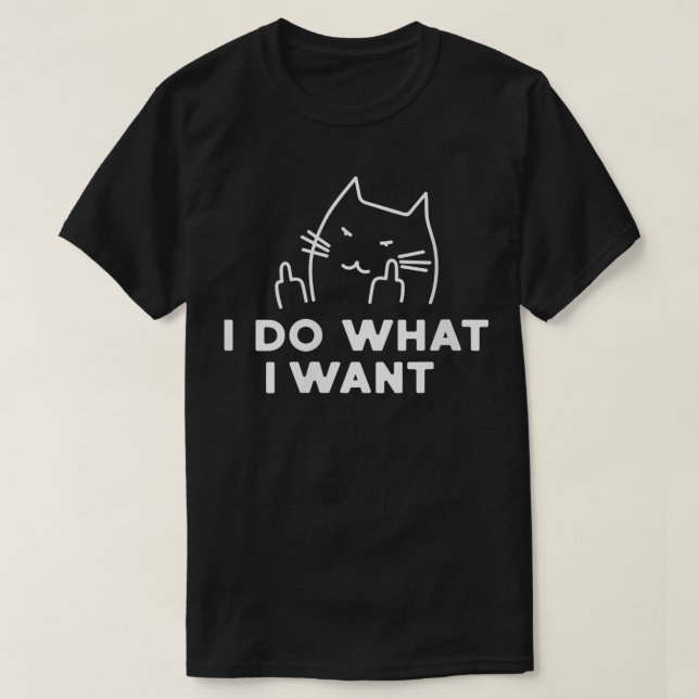 T-shirt Femmes Je Fais Ce Que Je Veux Chat VNeck (Design devant)