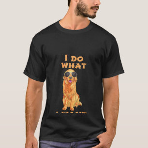 T-shirt Femmes Je Fais Ce Que Je Veux Golden Retriever V-N