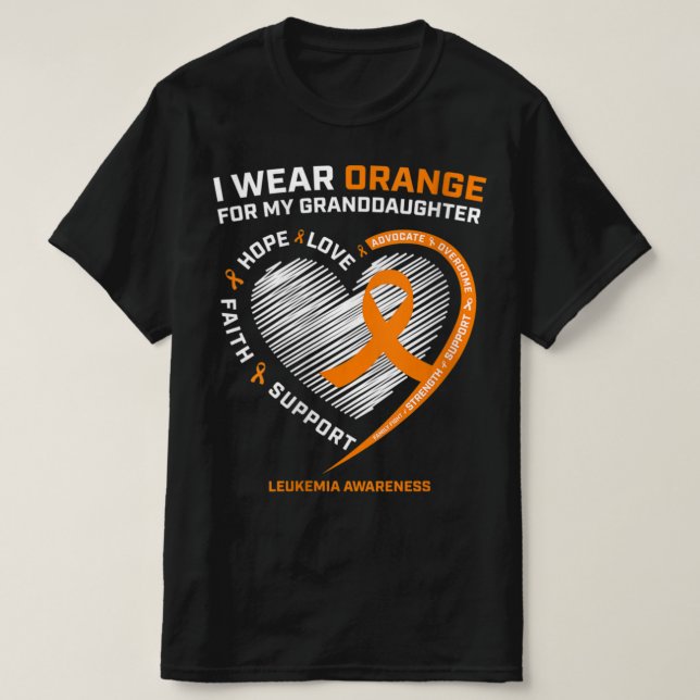 T-shirt Femmes Je Porte De L'Orange Pour Ma Petite-Fille L (Design devant)