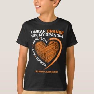 T-shirt Femmes Je Porte De L'Orange Pour Mon Grand-Père Le