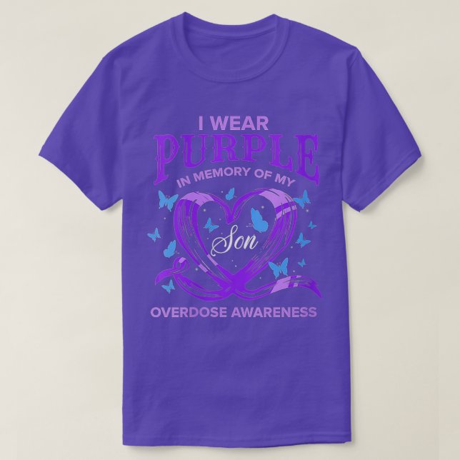 T-shirt Femmes Je Porte Du Violet Pour Mon Fils Sensibilis (Design devant)