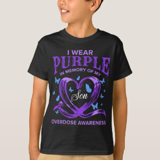 T-shirt Femmes Je Porte Du Violet Pour Mon Fils Sensibilis