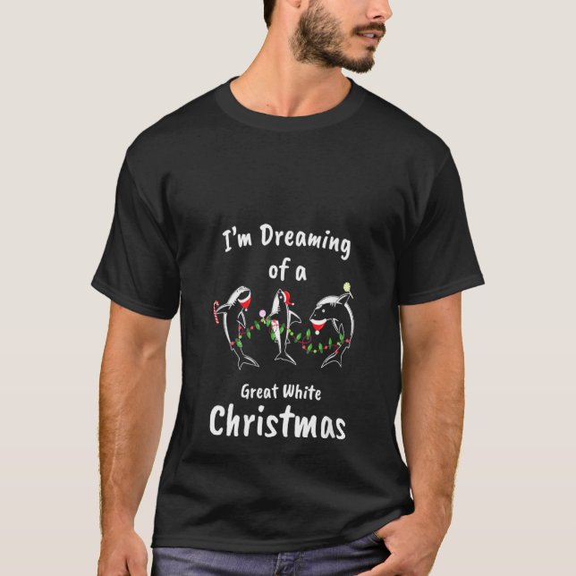 T-shirt Femmes Je Rêve D'Un Grand Noël Blanc Wi-Fi (Devant)