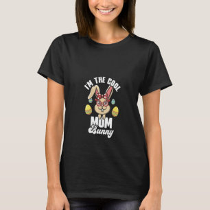 T-shirt Femmes Je suis la maman Cool Bunny Matching Famill