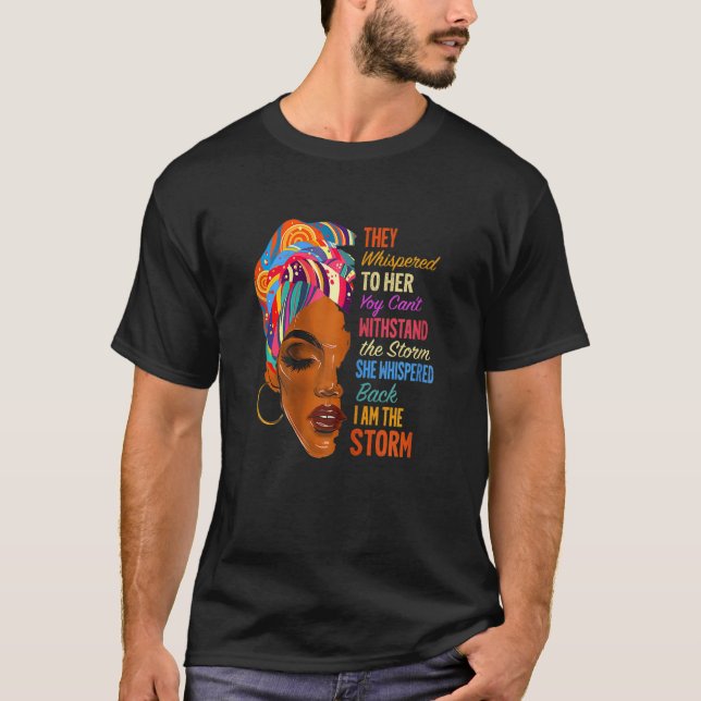 T-shirt Femmes Je Suis La Tempête Africaine Américaine Mel (Devant)