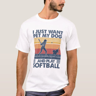 T-shirt Femmes Je Veux Juste Animer Mon Chien Et Jouer À S