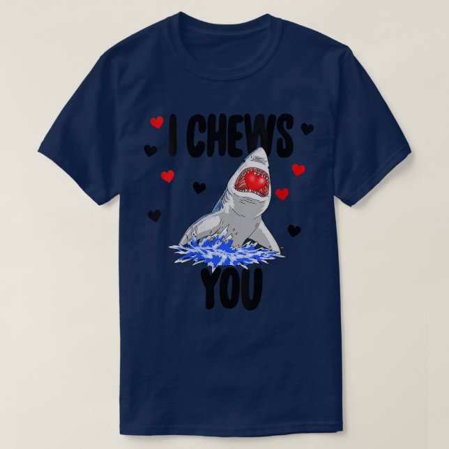 T-shirt Femmes Je vous mâche Shark Tee s Drôle Femmes Vale (Design devant)