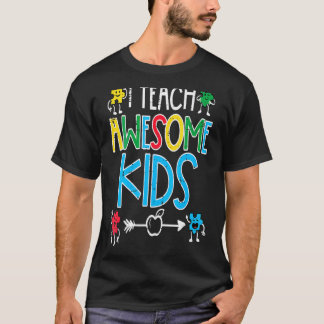T-shirt Femmes J'enseigne Enfants Géniaux Autisme Sensibil