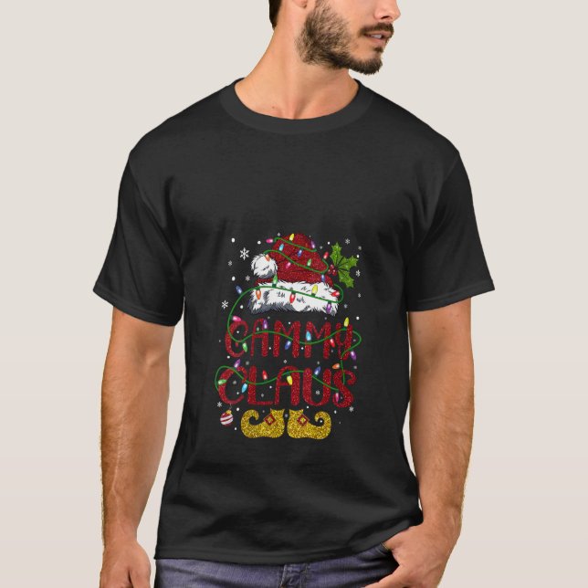 T-shirt FEMMES JEUX Lumières Correspondant Famille Noël Pè (Devant)