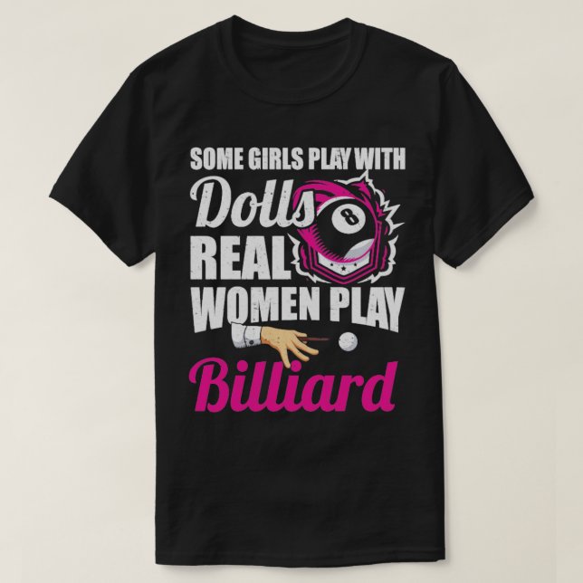 T-shirt Femmes Jouer Billard Joueur Billard (Design devant)