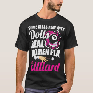 T-shirt Femmes Jouer Billard Joueur Billard