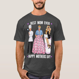T-shirt FEMMES Joyeuses Mères Jour Chef Maman Meilleure Ma