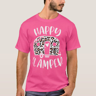 T-shirt Femmes Joyeux Glamper tendance Leopard Camping Ave