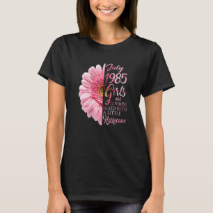 T-shirt Femmes Juillet Fille 1985 37 Ans 37e Anniversaire