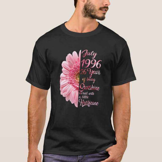 T-shirt Femmes Juillet Fille 1996 26 ans 26e anniversaire  (Devant)