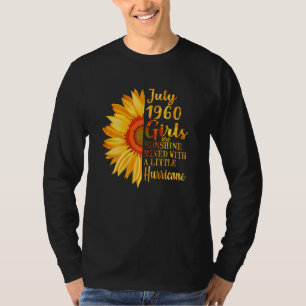 T-shirt Femmes Juillet Filles 1960 62e anniversaire 62 ans