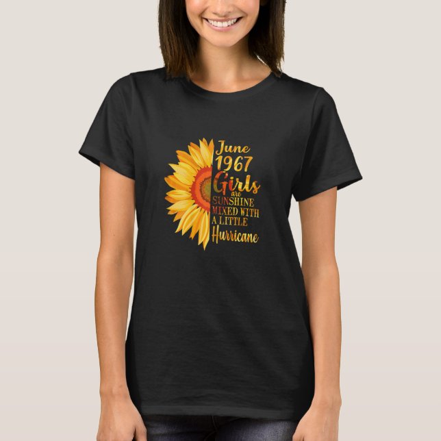 T-shirt Femmes Juin Filles 1967 55e anniversaire 55 ans Ol (Devant)
