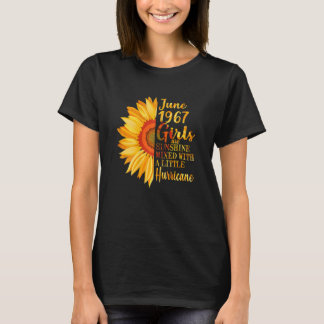 T-shirt Femmes Juin Filles 1967 55e anniversaire 55 ans Ol