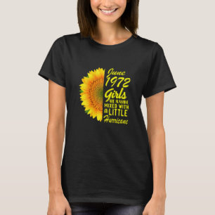 T-shirt Femmes Juin Filles 1972 tournesol 50e anniversaire
