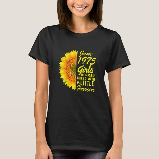 T-shirt Femmes Juin Filles 1975 tournesol 47e anniversaire (Devant)