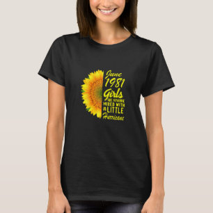 T-shirt Femmes Juin Filles 1981 tournesol 41e anniversaire