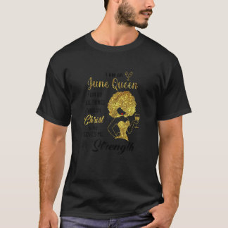 T-shirt Femmes Juin Reine Noire Peut Faire Tout Célébrer