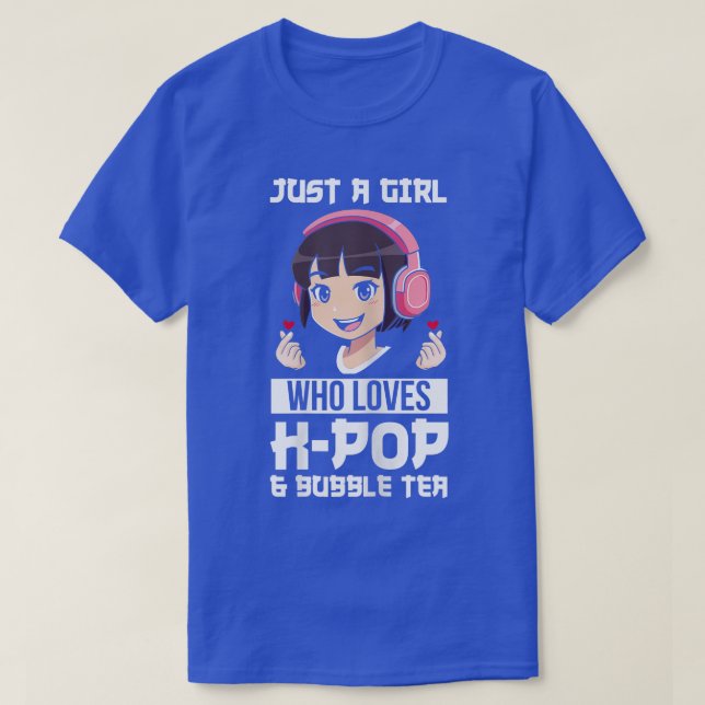 T-shirt Femmes juste k-pop & bubble thé Corée du Sud (Design devant)