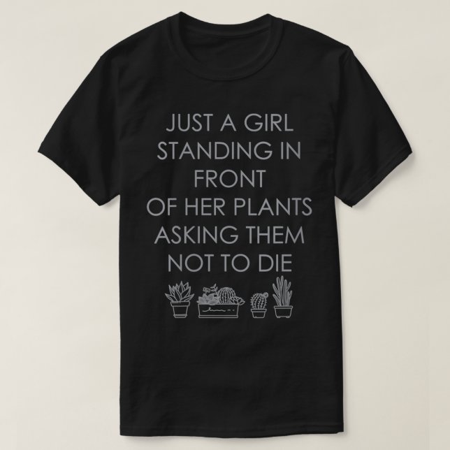 T-shirt Femmes juste une fille devant ses plantes (Design devant)
