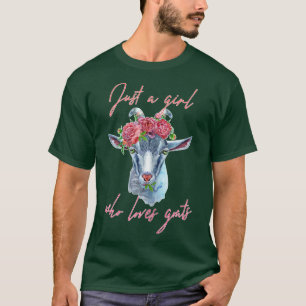 T-shirt Femmes Juste une fille qui aime les chèvres Drôle