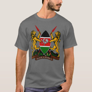 T-shirt Femmes Kenya Armoiries du monde Drapeaux du pays G