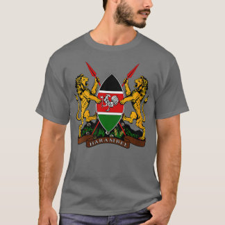 T-shirt Femmes Kenya Armoiries du monde Drapeaux du pays G