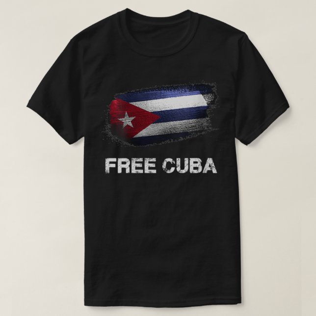 T-shirt Femmes Libérez Cuba VNeck (Design devant)