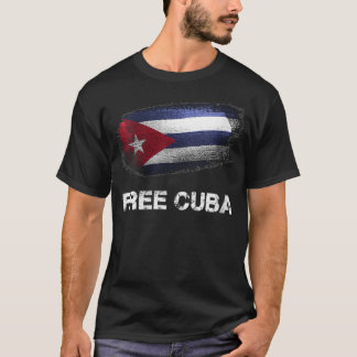 T-shirt Femmes Libérez Cuba VNeck