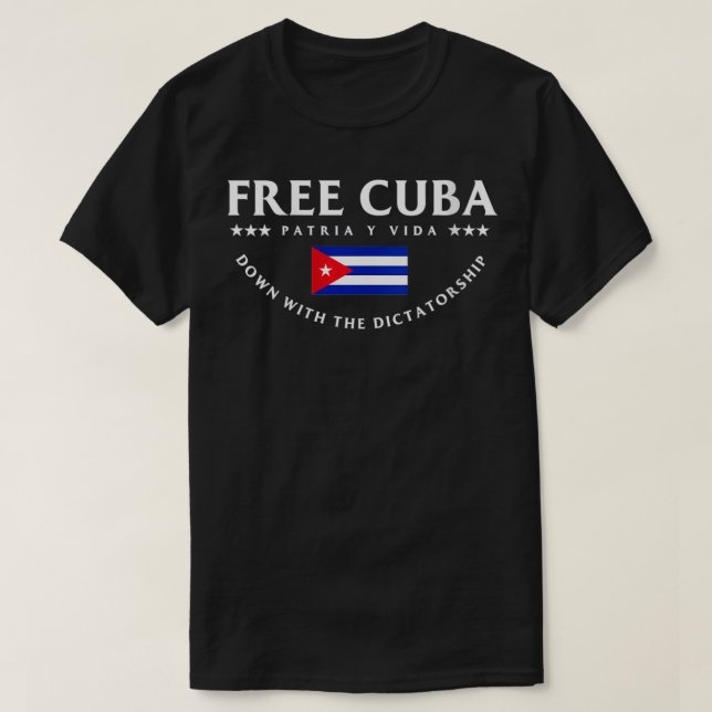 T-shirt Femmes Libérez Cuba VNeck1 (Design devant)
