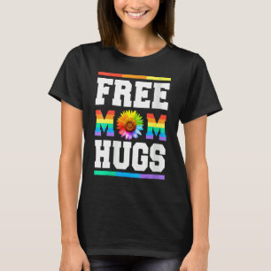 T-shirt Femmes Libérez Maman Hugs Pride Lgbt V Cou