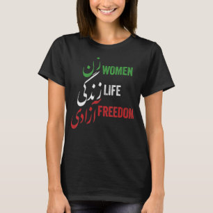 T-shirt Femmes Liberté de vie Zan Zendegi Azadi Drapeau de
