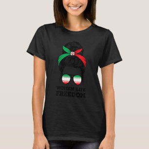 T-shirt Femmes Liberté Libre Iran Messy Bun Iran Fla